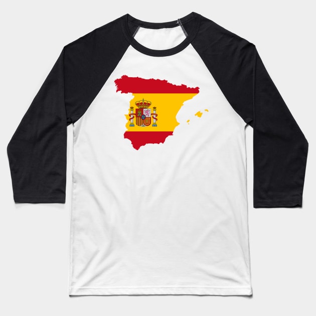 Spain Flag Baseball T-Shirt by Islanr